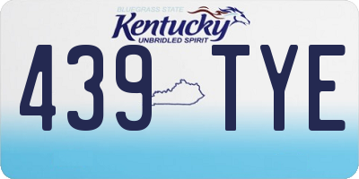 KY license plate 439TYE