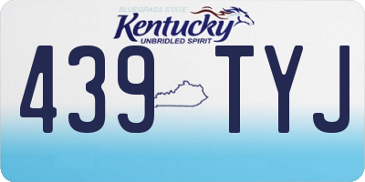 KY license plate 439TYJ