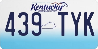 KY license plate 439TYK