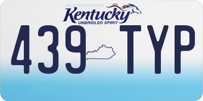 KY license plate 439TYP