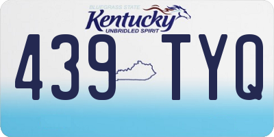 KY license plate 439TYQ