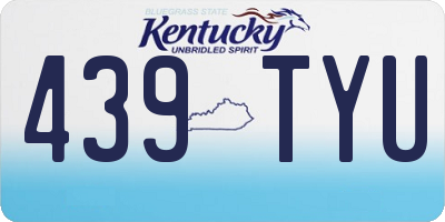 KY license plate 439TYU