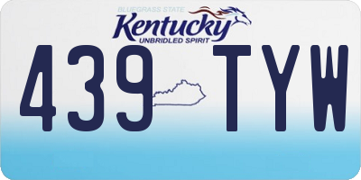 KY license plate 439TYW