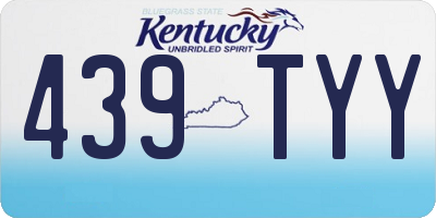 KY license plate 439TYY