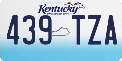 KY license plate 439TZA