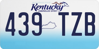 KY license plate 439TZB