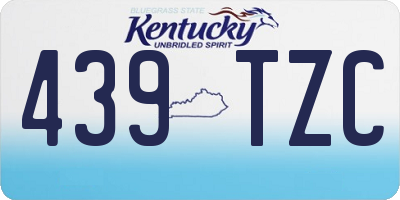 KY license plate 439TZC