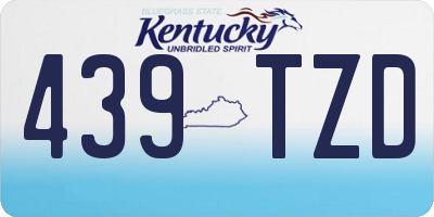 KY license plate 439TZD