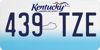 KY license plate 439TZE