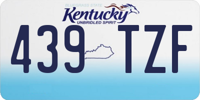KY license plate 439TZF
