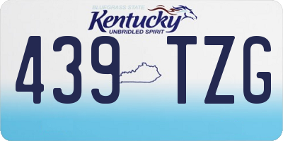 KY license plate 439TZG