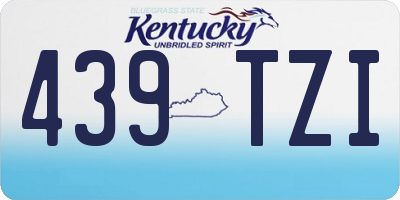 KY license plate 439TZI
