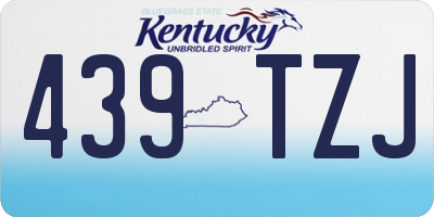 KY license plate 439TZJ