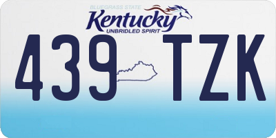 KY license plate 439TZK
