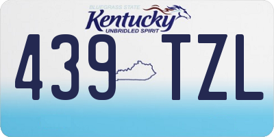KY license plate 439TZL