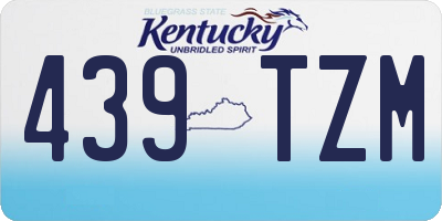 KY license plate 439TZM