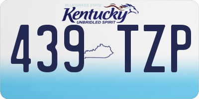 KY license plate 439TZP