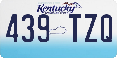 KY license plate 439TZQ