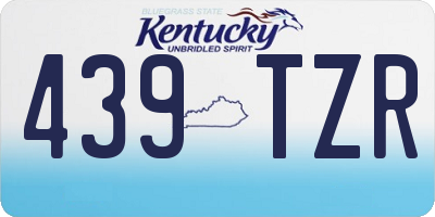 KY license plate 439TZR