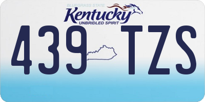 KY license plate 439TZS