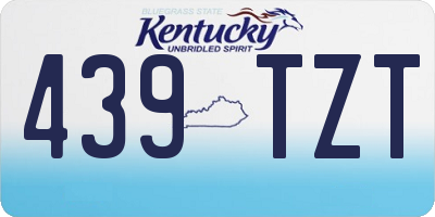 KY license plate 439TZT