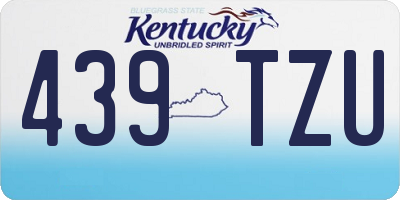 KY license plate 439TZU