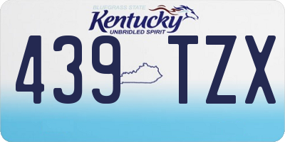 KY license plate 439TZX
