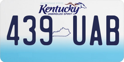 KY license plate 439UAB