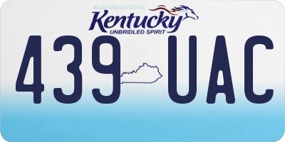 KY license plate 439UAC