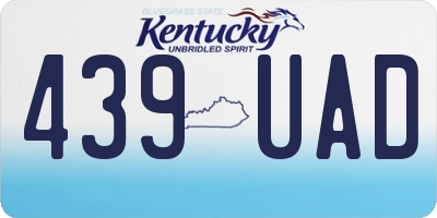 KY license plate 439UAD