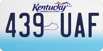KY license plate 439UAF