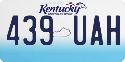 KY license plate 439UAH
