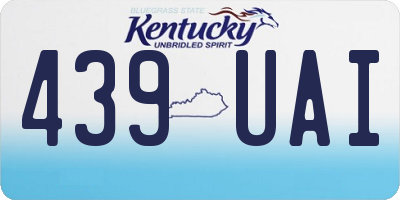 KY license plate 439UAI
