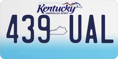 KY license plate 439UAL