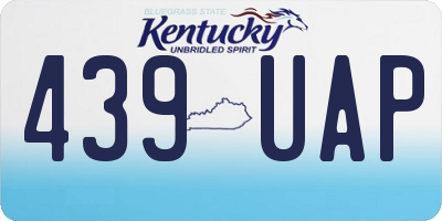 KY license plate 439UAP