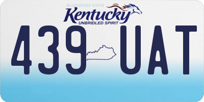 KY license plate 439UAT