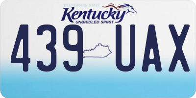 KY license plate 439UAX
