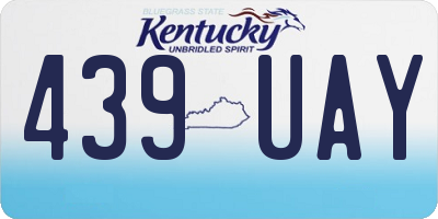 KY license plate 439UAY