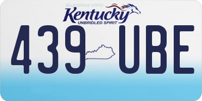 KY license plate 439UBE