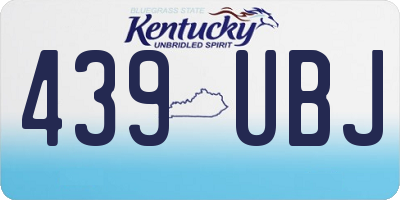 KY license plate 439UBJ