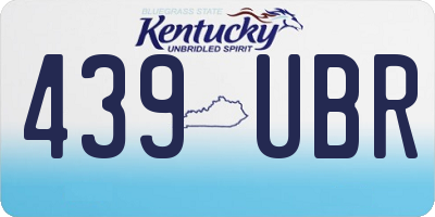 KY license plate 439UBR