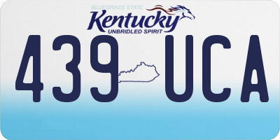 KY license plate 439UCA