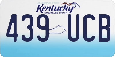 KY license plate 439UCB