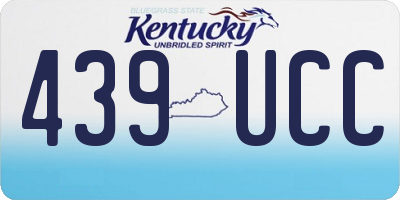 KY license plate 439UCC