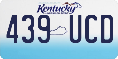 KY license plate 439UCD