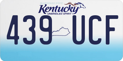 KY license plate 439UCF