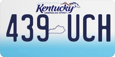 KY license plate 439UCH