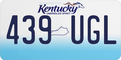 KY license plate 439UGL