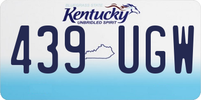 KY license plate 439UGW