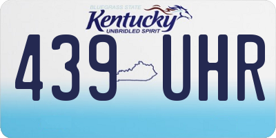 KY license plate 439UHR